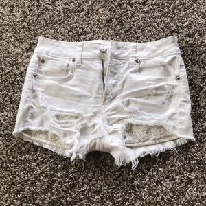 White American Eagle denim shorts